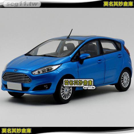 莫名其妙倉庫【AG041 Fiesta 模型車】福特 Ford New Fiesta 小肥1:18擬真藍色車門可開