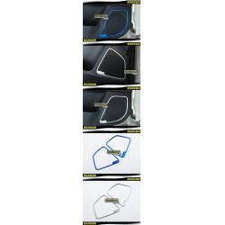 莫名其妙倉庫【CS024 車門喇叭亮框】不鏽鋼材質 兩色可選 銀藍 高質感 2015 Focus MK3.5