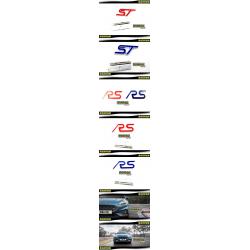 莫名其妙倉庫【4L034 ST-RS水箱罩卡榫標】19 Focus Mk4裝飾車標ST紅藍RS可鎖固定St Line